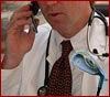 medical doctor talking on a cell phone